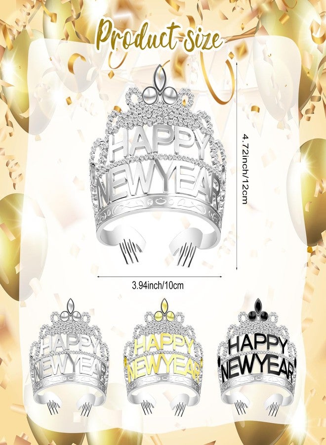 Knitgrip 12 Pcs Happy New Year 2026 Crown Tiara Headband Eve Hats Tiara for Girls Princess Party Favor Headwear Cosplay Accessories - Image 2